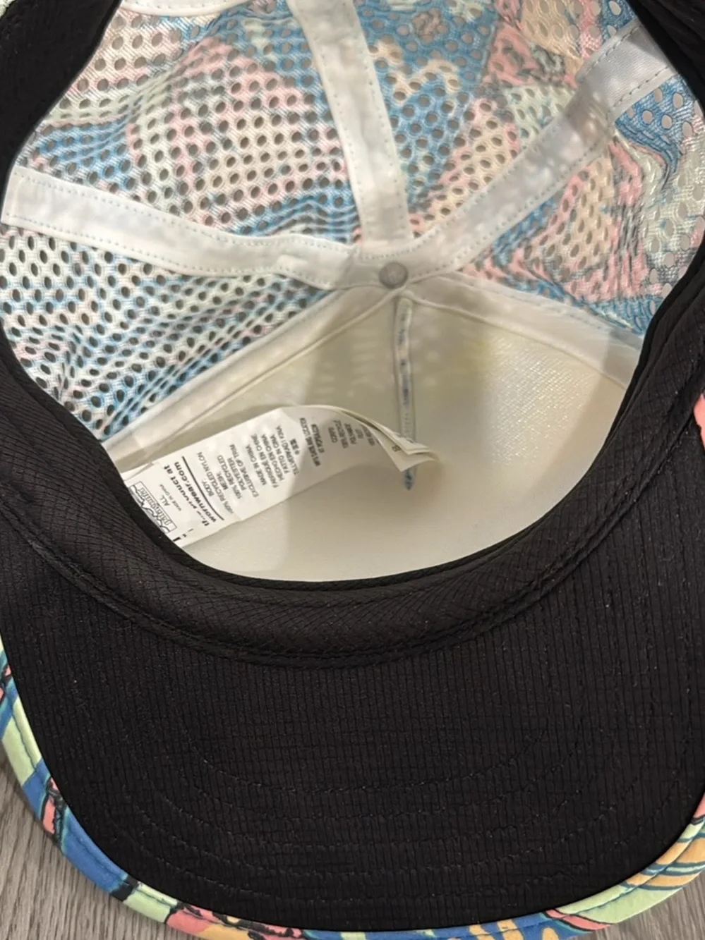 Patagonia Neon Tribal Print Snapback Hat - Blue, Yellow, Coral, Lime - Picture 9 of 10